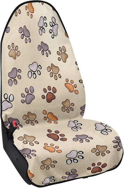 Dog Paw Car Seat Protector Sweat Proof Auto Seat Cover with Non-Slip Backing Waterproof Universal Sport Accessories Fit Athletes Running Hiking Boxing