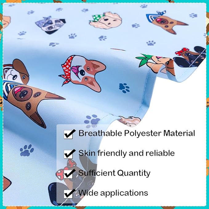 10PCS Dog Bandanas Paw Print for Small Medium Dog Triangle Bibs Head Scarves for Boys and Girls Grooming Accessories Costume