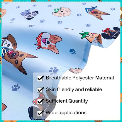 10PCS Dog Bandanas Paw Print for Small Medium Dog Triangle Bibs Head Scarves for Boys and Girls Grooming Accessories Costume