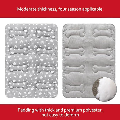 Dog Crate Mat 2 Pack Bottom,(36" X 23"),Stars