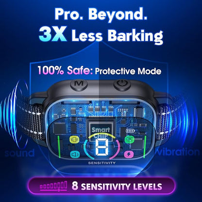 NHUJK Bark Collar- Smart Dog Bark Collar for Small Medium Large Dogs 8 Adjustable