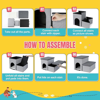 Dog Stairs for High Beds 22 inches(2