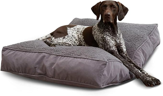 Buster Deluxe Reversible Pillow Style Sherpa Dog Bed (42 x 30 in.)