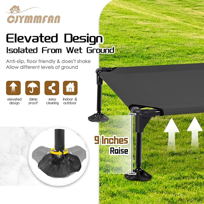 Elevated Dog Bed with 2024 Newest Canopy