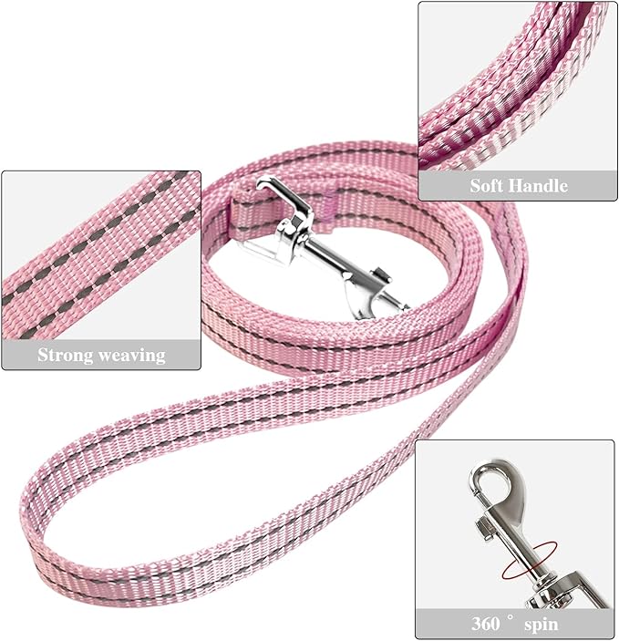 YIMEIS Dog Harness and Leash Set, No Pull Soft Mesh Pet Harness, Reflective Adjustable Puppy Vest for Small Medium Large Dogs, Cats (Pink, Small (Pack of 1)