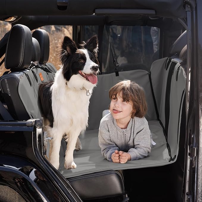 Back Seat Extender for Dogs，Dog Car Seat Cover Wash-Free，2024 Upgraded 500lbs，Travel Dog