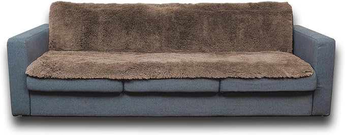 Waterproof Dog Bed Cover, Soft Plush Pet Blanket with Anti-Slip Back for Bed Couch Sofa, Furniture Protector for Small, Medium and Large Dogs and Cats (Brown, 52"x82")