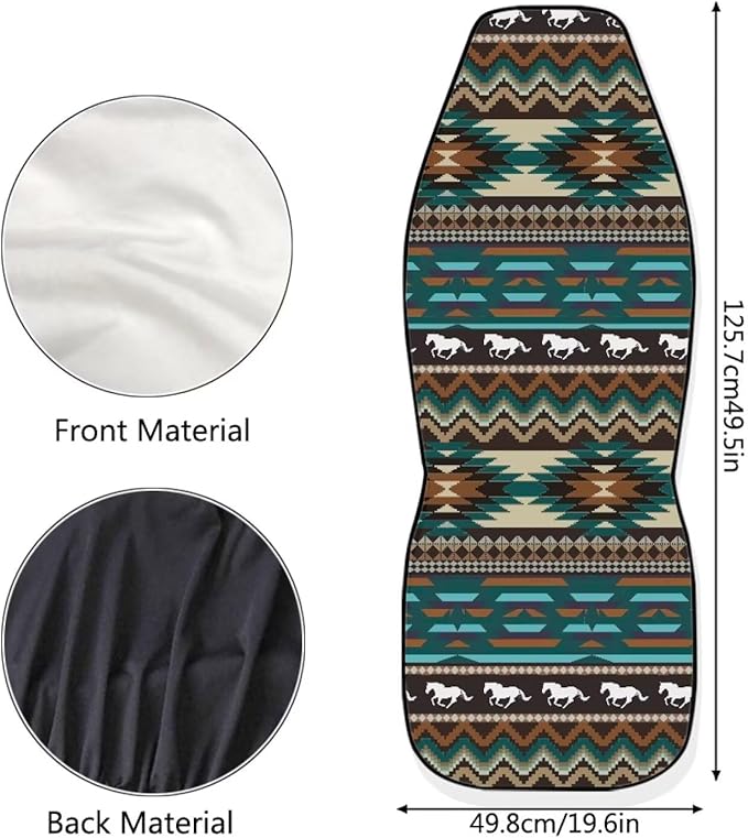 UNICEU Tribal Horse Car Seat Cover Western High