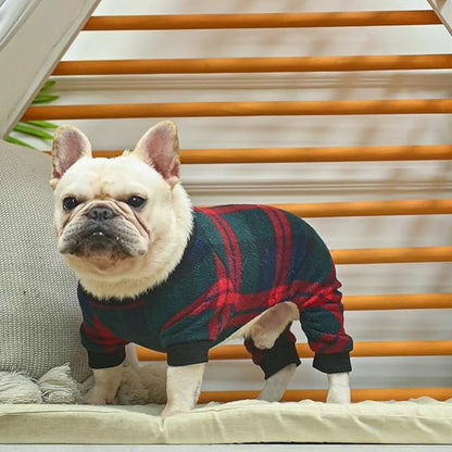SCENEREAL Dog Pajamas for Small to Large Dogs Soft Pet Sweater Clothes Warm Puppy Onesie Outfits for Doggie Winter Christmas