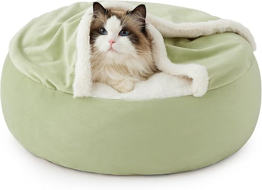 Lesure Cat Bed with Cover Cave 20"