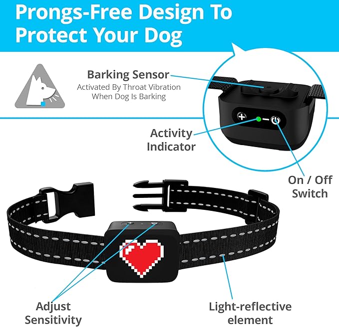 Small Dog Bark Collar Rechargeable 5-15lbs -