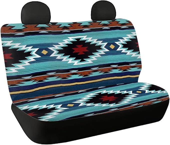 WELLFLYHOM Aztec Print Universal Rear Split Bench Seat 2