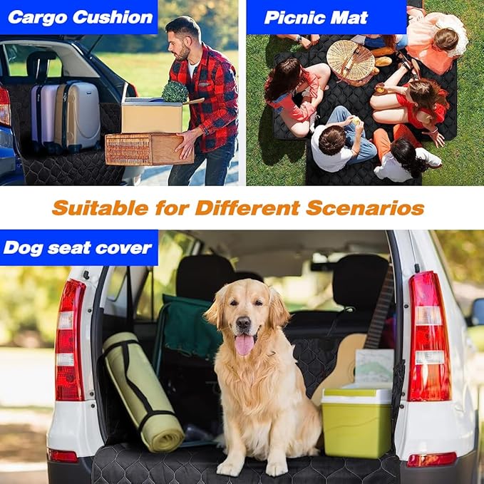 KEYOOG Universal Large SUV Pet Trunk Protection Pad Dog Seat Cover