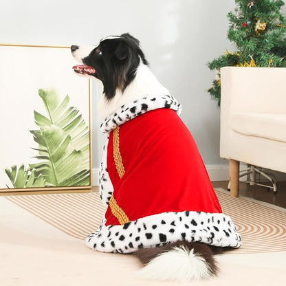 Lovelyshop pet Serial Lux Fur Red Cat Dog Cloak for Halloween Costumes