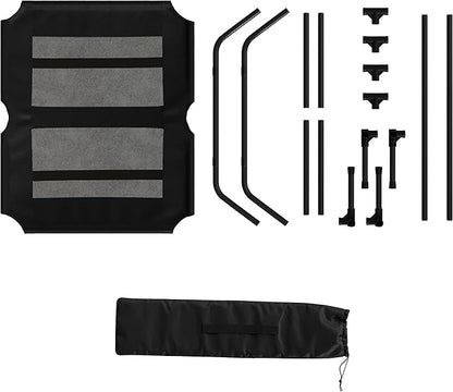 PETMAKER Elevated Dog Bed 36x30-Inch Portable 80lbs (Black)