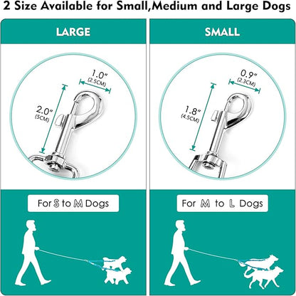 Tangle Free BungeeX2 Double Dog Leash Coupler 360° Swivel Leash|0-30lbs|, Comfortable 2 Dogs