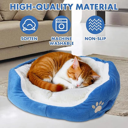 Round Dog Cat Beds Mattress Washable Pads Room