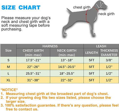 tobeDRI No Pull Dog Harness Adjustable Reflective Oxford Easy Control Medium Large Dog Harness with A Free Heavy Duty 5ft Dog Leash (L (Neck: 18"-25.5" 24.5"-33"), Purple