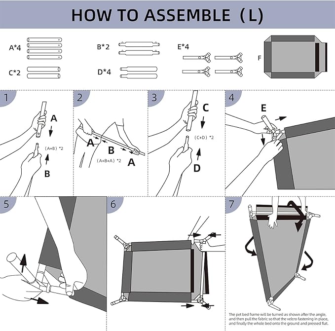 pettycare Elevated Outdoor Dog Bed 42 Inches,