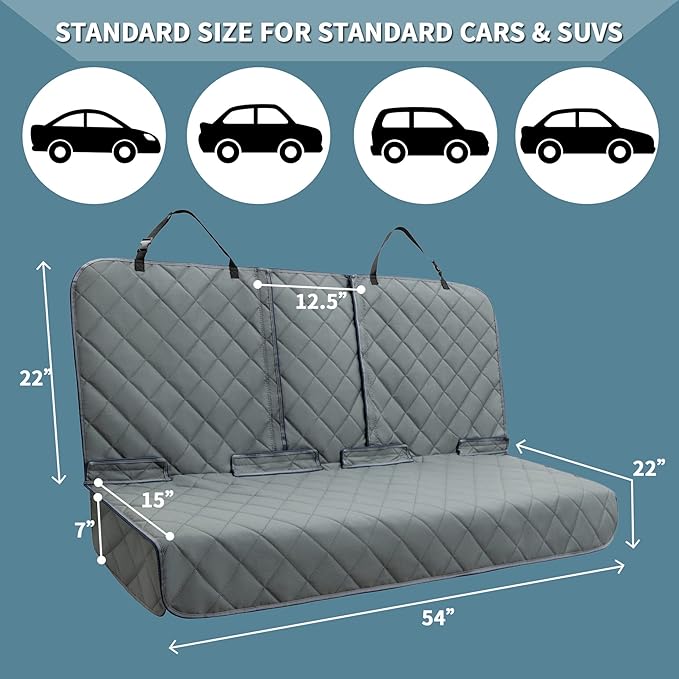 ZQ Back Car Seat Cover for Dogs