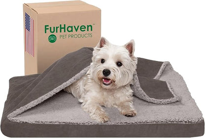 Furhaven Orthopedic Dog Bed for Medium/Small Dogs w/ Removable Washable Cover 35 lbs