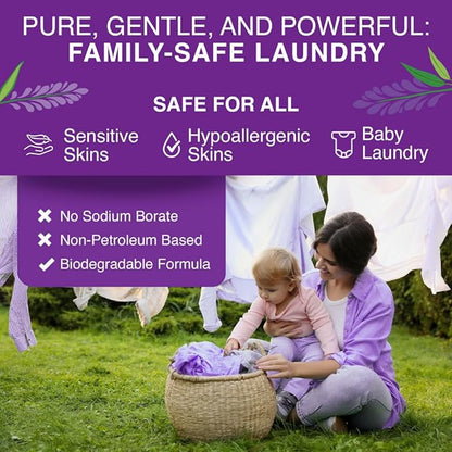 Laundry Bundle | Carpet Freshener Lemon & Eucalyptus 47oz | Pet-Friendly Carpet Deodorizer | Laundry Powder Lavender & Eucalyptus 47oz| Hypoallergenic Laundry Powder 94 Loads