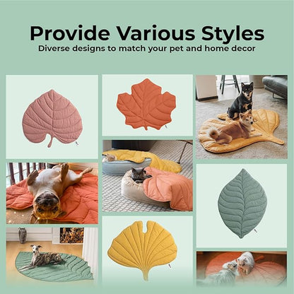 Dog Blanket Mat for Dogs Cats 42×56" Leaf