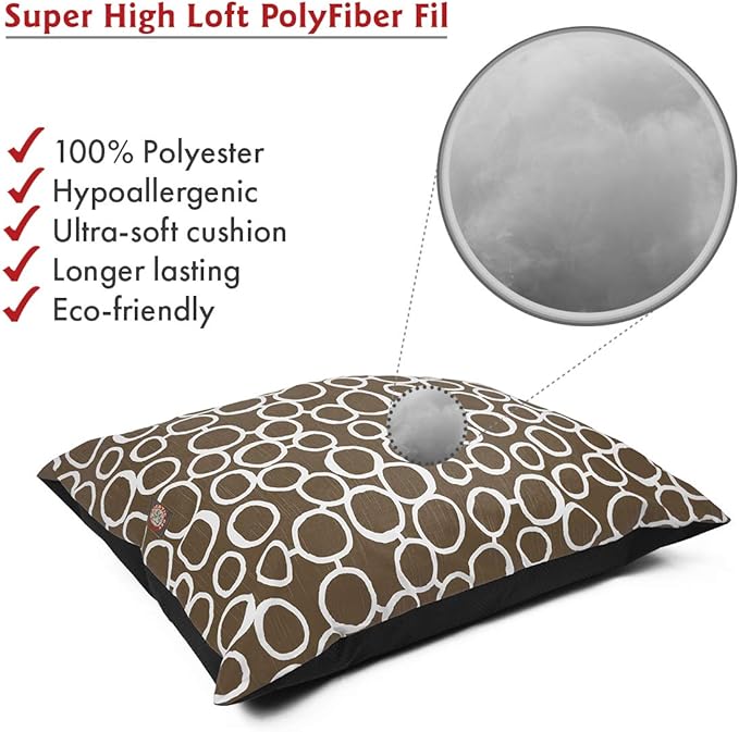 Majestic Pet Rectangle Medium Dog Bed Washable – Non Slip Comfy Pet Bed – Dog Crate Bed Super Value Pillow Dog Bed – Dog Kennel Bed for Sleeping 35 x 28 Inch