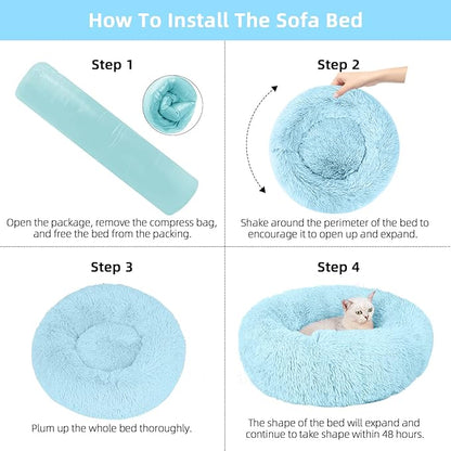 Nisrada Cat Beds for Indoor Cats 24 Inch