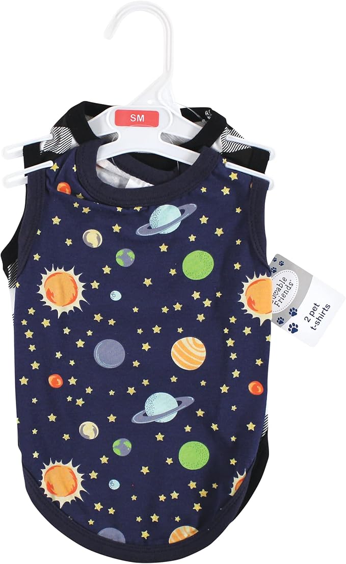 Luvable Friends Dog Pet Dog and Cats Cotton T-Shirts 2pk