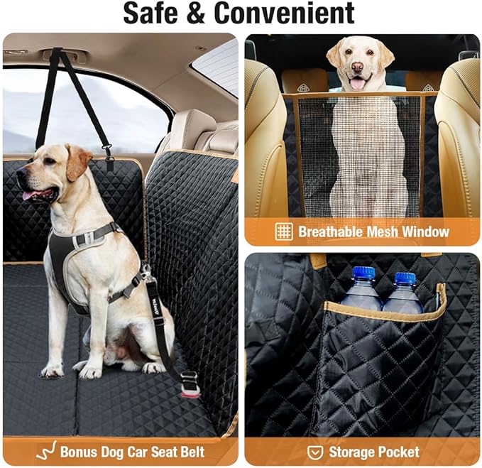 Dog Car Seat Cover with Hard Bottom