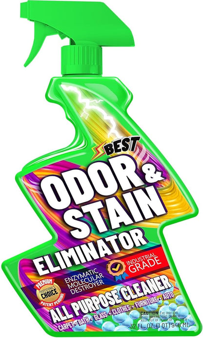 BEST Odor Eliminator for Strong Odor & Stain Remover Spray All Purpose Cleaner. Carpet