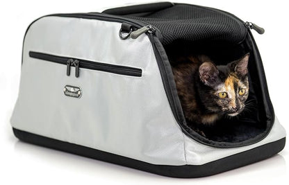 Sleepypod Air - Airline Approved Pet Carrier and Crash-Tested Car Seat for Cats and Dogs up to 18 lbs (Glacier Silver)