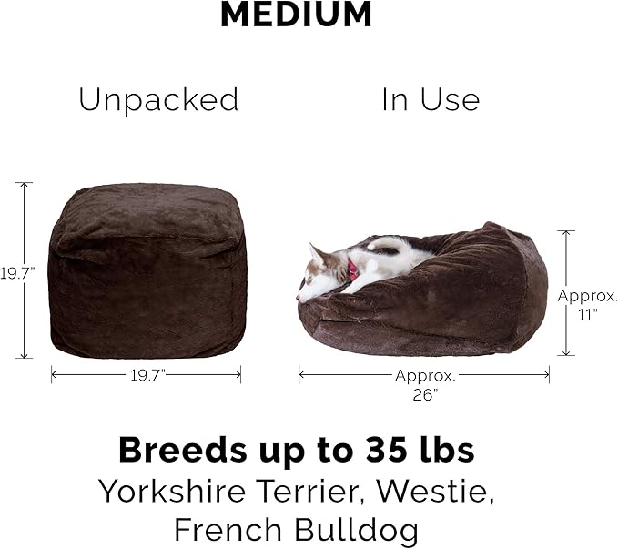 Furhaven Soft & Cozy Dog Bed for Medium/Small Dogs 35 lbs