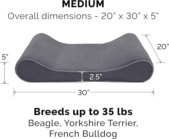 Furhaven Replacement Dog Bed Cover Microvelvet Contour Luxe Lounger