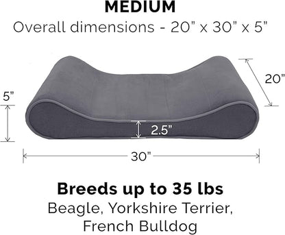 Furhaven Replacement Dog Bed Cover Microvelvet Contour Luxe Lounger