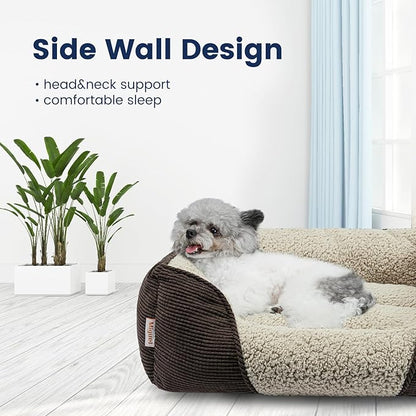 Miguel Washable Dog Bed with Removable Cushion for Medium Small Dogs 30 Inch