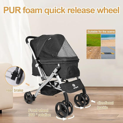 Pet Dog Stroller for Medium Small Dogs Cats