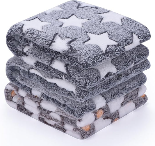 1 Pack 3 Pet Blankets Super Soft Dog 23"x15")