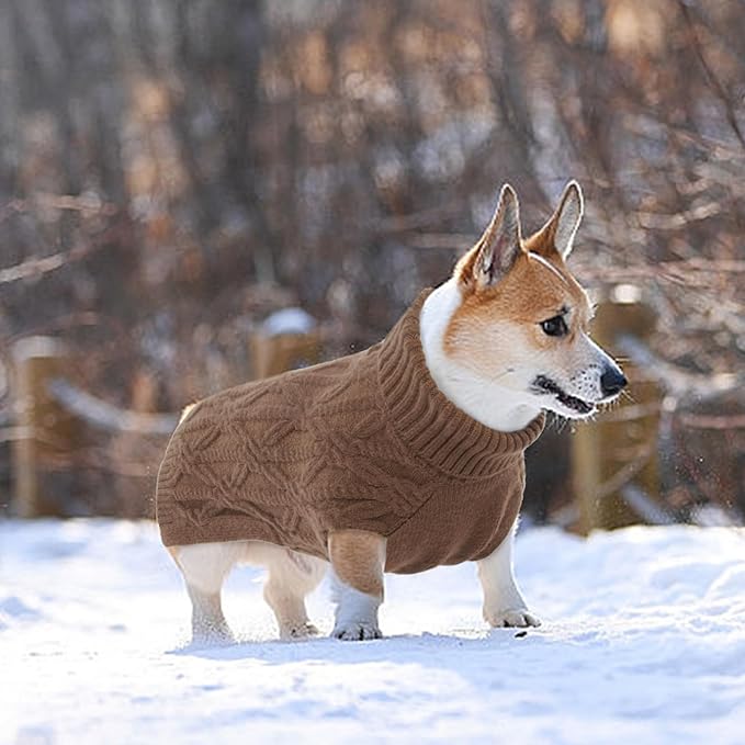 BRKURLEG Turtleneck Dog Sweaters