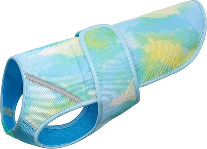 KYEESE Dog Cooling Vest Lightweight Dog Cooler Jacket 3D Breathable Mesh Dog Cooling Shirts with Reflective Stripe UV Protection Dog T Shirt for Beach