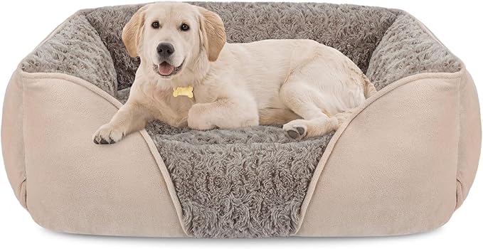 INVENHO Large Dog Bed for Large Medium Small Dogs Rectangle Washable Dog Bed L(30"x24"x9")