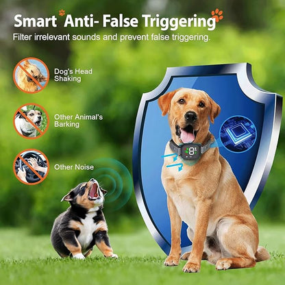 Dog Bark Collar with 3 Modes Sound/Vibration/Shock IP67 Waterproof 8 Adjustable