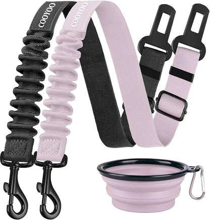 COOYOO Dog Seat Belt 3 Piece