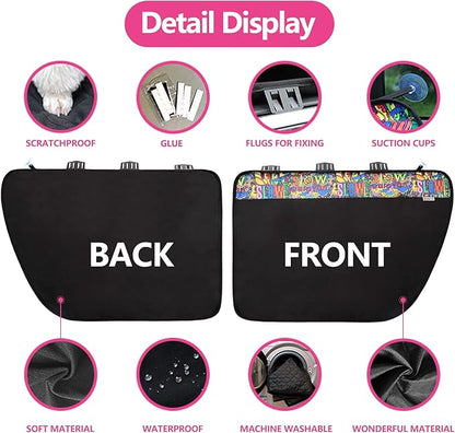 2PCS Car Door Protector for Dogs Pet Car Door Cover-Waterproof Scratchproof Nonslip Durable Car Door Protector (2 Packs