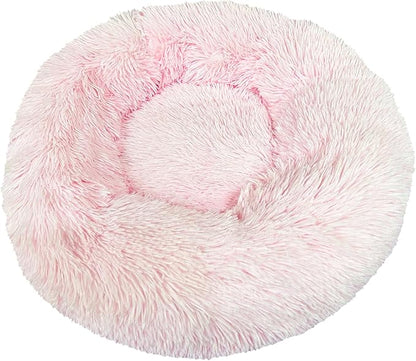 Deluxe Calming Dog Bed for Small Medium Dogs & Cats XS(20" x 20" x 6"))