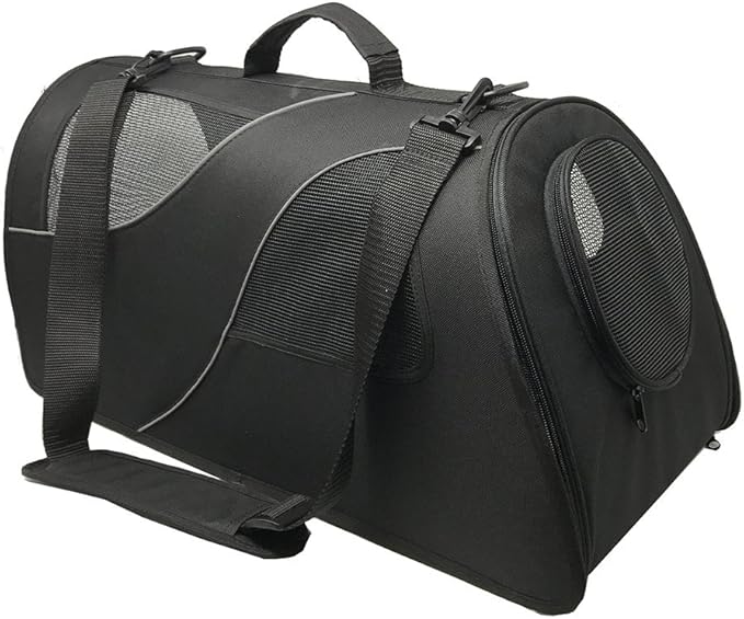 Soft-Sided Pet Carrier for Small Dogs and Cats, Black