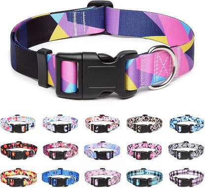 Adjustable Dog Collar with Patterns