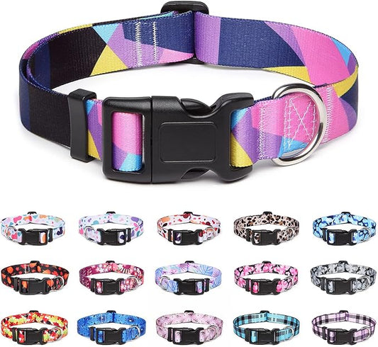 Adjustable Dog Collar with Patterns