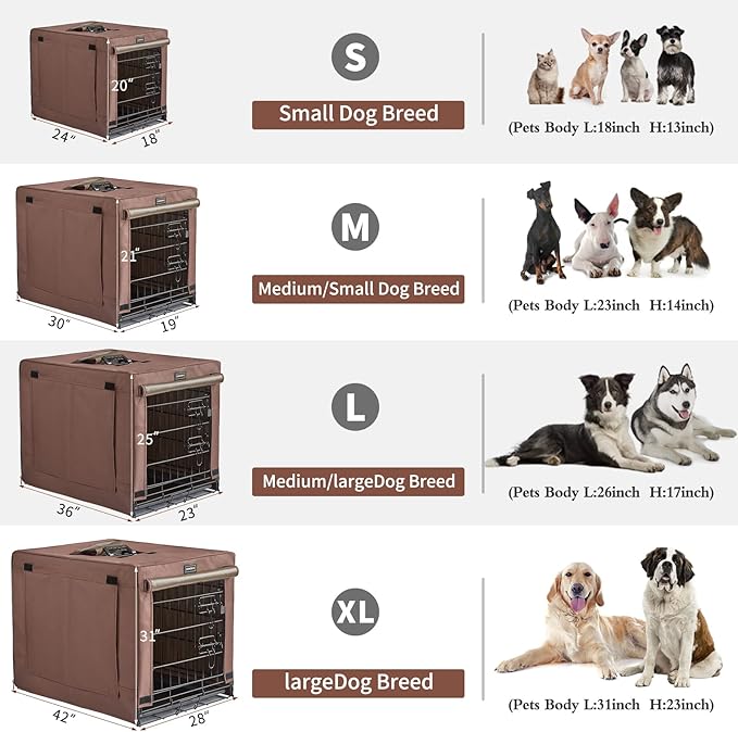 DONORO Dog Crates for Small Size Dogs Indoor